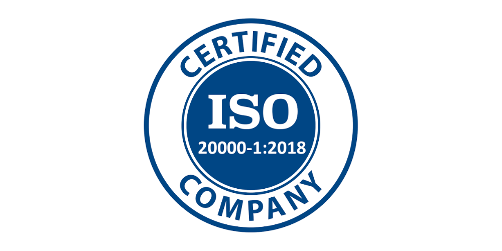 ISO 20000-1:2018 certified company, held by Cylentrix